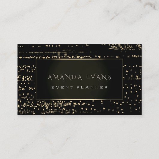 Minimalisme Mode zwarte gouden strepen Lux Visitekaartje (Voorkant)