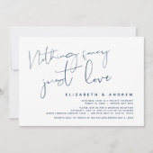 Minimalisme Navy Blue, weddenschap-epoepering Kaart (Voorkant)