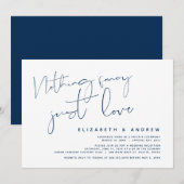 Minimalisme Navy Blue, weddenschap-epoepering Kaart (Voorkant / Achterkant)