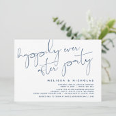 Minimalisme Navy Blue, weddenschap-epoepering Kaart (Staand voorkant)