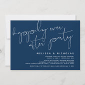 Minimalisme Navy Blue, weddenschap-epoepering Kaart (Voorkant)