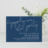 Minimalisme Navy Blue, weddenschap-epoepering Kaart (Staand voorkant)