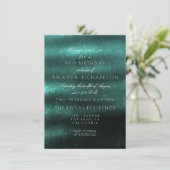 Minimalisme Ombre Blauwgroen Deep Tropical Green B Kaart (Staand voorkant)