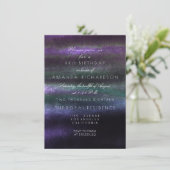 Minimalisme Ombre Teal Paars Navy Tropisch Groen Kaart (Staand voorkant)