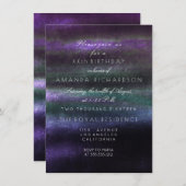 Minimalisme Ombre Turquoise Paars Marine Groen Tro Kaart (Voorkant / Achterkant)