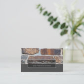 Minimalisme oude kasteel-gionmuur grijze rechthoek visitekaartje (Staand voorkant)