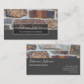 Minimalisme oude kasteel-gionmuur grijze rechthoek visitekaartje (Voorkant / Achterkant)