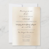 Minimalisme Parly Ivory Creamy Pastel Metal Party Kaart (Voorkant)