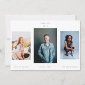 Minimalisme Portret Drie Foto Universiteit Aankondiging (Voorkant)