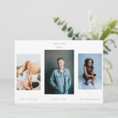 Minimalisme Portret Drie Foto Universiteit Aankondiging (Staand voorkant)