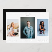 Minimalisme Portret Drie Foto Universiteit Aankondiging (Voorkant / Achterkant)