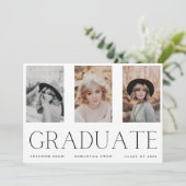 Minimalisme Portret Drie Hogeschool Afstuderen Aankondiging (Staand voorkant)