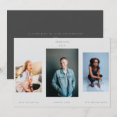 Minimalisme Portret Drie Ultimate College Grey Aankondiging (Voorkant / Achterkant)