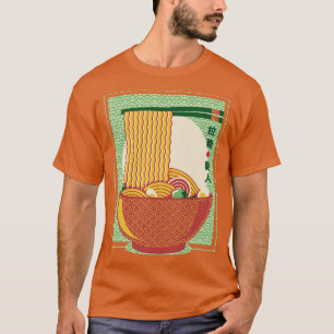 Minimalisme Ramen Noedels Traditioneel Japans Patt T-shirt