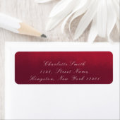 Minimalisme Red Burgundy White RSVP Elegant Etiket (Insitu)