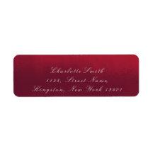 Minimalisme Red Burgundy White RSVP Elegant