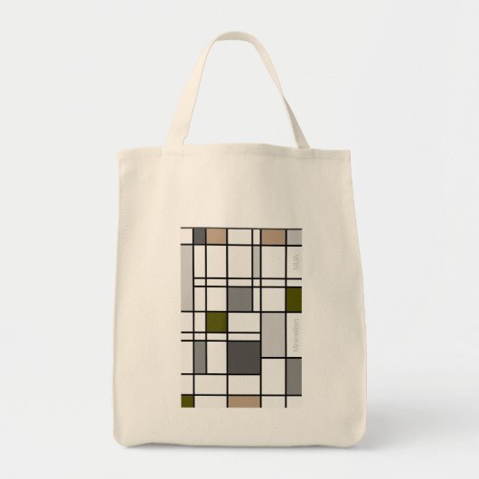 Minimalisme Reflectie III Grocery Tas (Voorkant)
