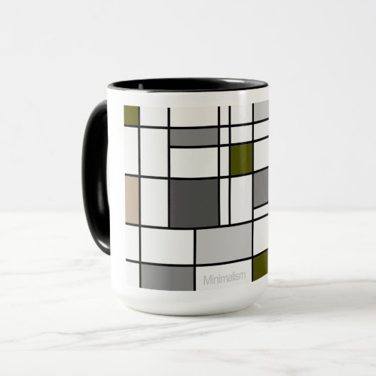 Minimalisme Reflectie III over de Stijl-Mok Mok (Voorkant links)