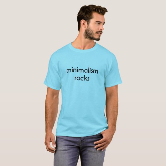 Minimalisme Rocks Simple Unisex-Mannen T-Shirt (Voorkant volledig)