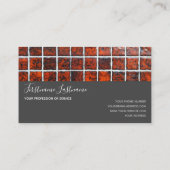 Minimalisme rode mozaïekriem tegel grijze rechthoe visitekaartje (Achterkant)