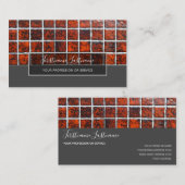 Minimalisme rode mozaïekriem tegel grijze rechthoe visitekaartje (Voorkant / Achterkant)