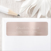 Minimalisme Roze Rose Gold Return-adreslabels Etiket (Insitu)