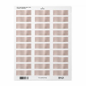 Minimalisme Roze Rose Gold Return-adreslabels Etiket (Full Sheet)
