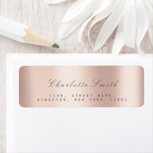 Minimalisme Roze Roze Blush Return Address Labels (Insitu)