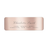 Minimalisme Roze Roze Blush Return Address Labels (Voorkant)