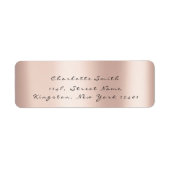 Minimalisme Roze Roze Zwart RSVP Elegant Etiket (Voorkant)