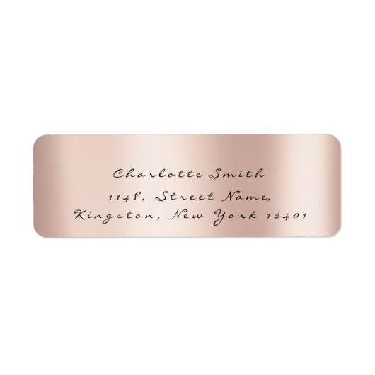 Minimalisme Roze Roze Zwart RSVP Elegant Etiket (Voorkant)