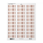 Minimalisme Roze Roze Zwart RSVP Elegant Etiket (Full Sheet)