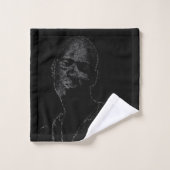 Minimalisme Schets Tekenend Man Gezichtskop Bad Handdoek (Wasdoekje)