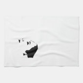 Minimalisme Schets Tekening Vrouw Meisje Theedoek (Horizontaal)