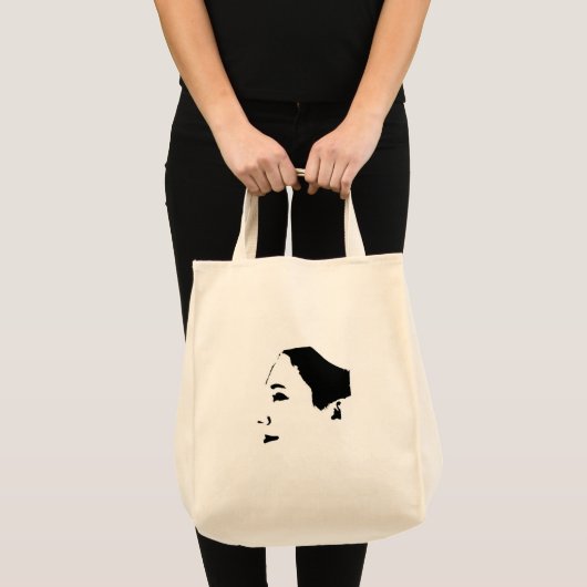 Minimalisme Schets Tekening Vrouw Meisje Tote Bag (Voorkant (product))
