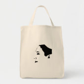 Minimalisme Schets Tekening Vrouw Meisje Tote Bag (Voorkant)