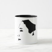 Minimalisme Schets Tekening Vrouw Vrouw Meisje Mok (Midden)