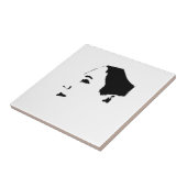 Minimalisme Schets Tekening Vrouw Vrouw Meisje Tegeltje (Zijkant)