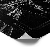 Minimalisme schetsen Luchthavenreizen Poster (Hoek)