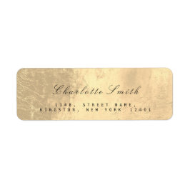 Minimalisme Sepia Gold Foil Return Address Labels