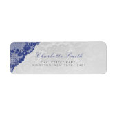 Minimalisme Silver Blue Navy Return Address Labels (Voorkant)