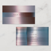 Minimalisme Silver Burgunde Metallic Gray Vip Visitekaartje (Voorkant / Achterkant)