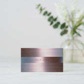 Minimalisme Silver Burgunde Metallic Gray Vip Visitekaartje (Staand voorkant)