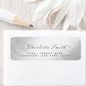 Minimalisme Silver Foil Return Address Labels (Insitu)