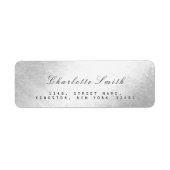 Minimalisme Silver Foil Return Address Labels (Voorkant)