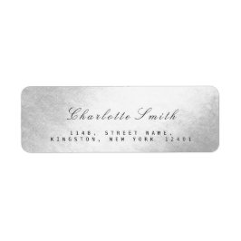Minimalisme Silver Foil Return Address Labels