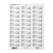 Minimalisme Silver Foil Return Address Labels (Full Sheet)
