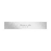 Minimalisme Silver Foil Return Address Labels Uitnodigingen Wikkel (Vlak)