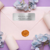 Minimalisme Silver Grey Folie Return Address Label