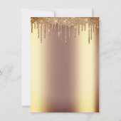 Minimalisme Sparkly Drift Gold Sepia Ombre Kaart (Achterkant)